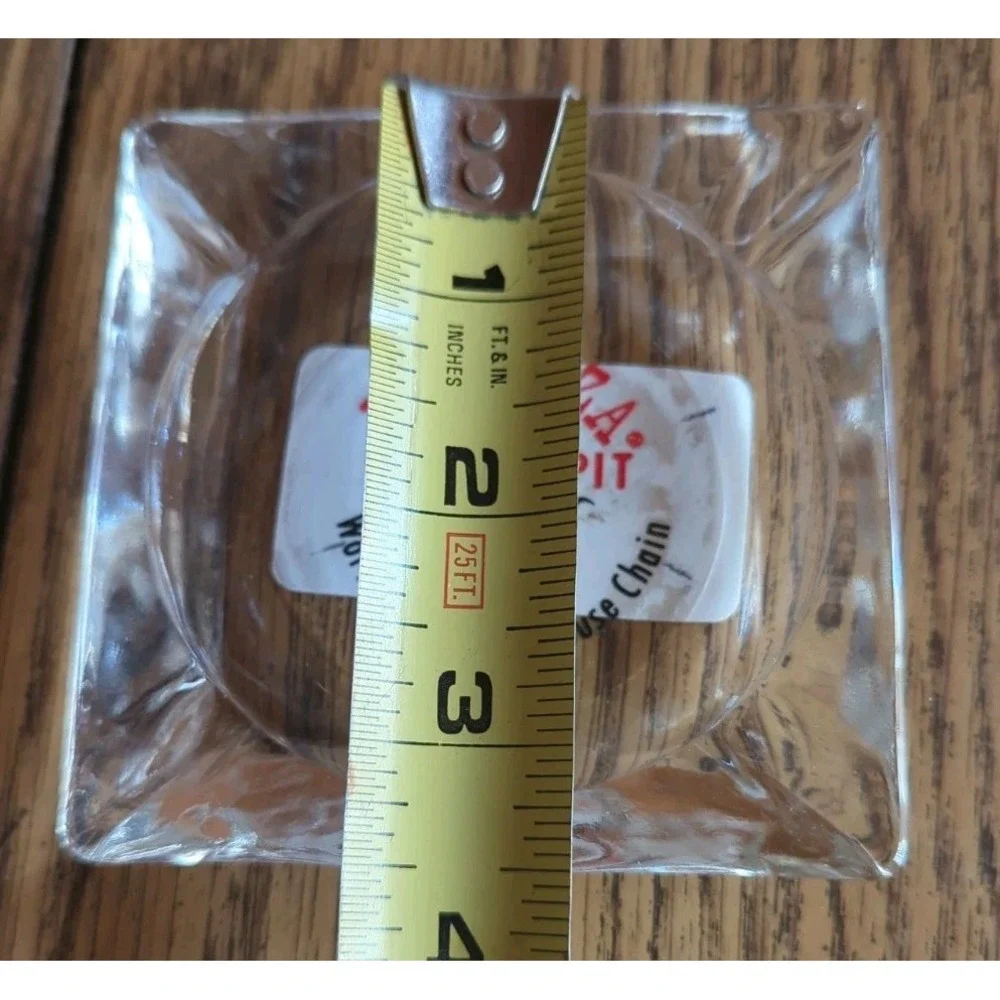 Vintage Glass Advertising Ashtray Bonanza Sirloin Pit Worldwide Steak House READ